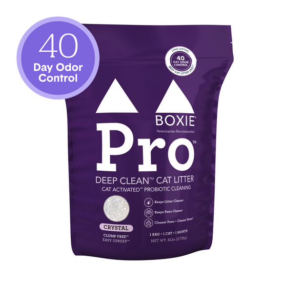 BoxiePro® Self-Cleaning Probiotic Crystal Non-Clumping Cat Litter (6 LB)