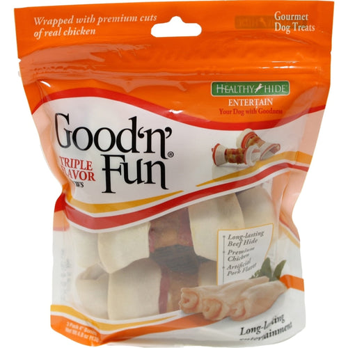 Healthy Hide Good N Fun Triple Flavor Bone