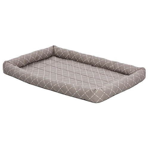 Midwest 48 QuietTime Couture Mushroom Ashton Bolster Bed
