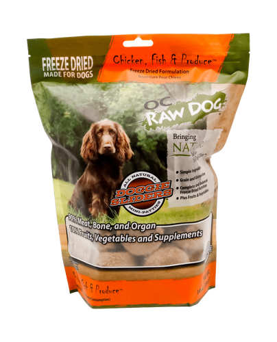 OC Raw Dog Freeze Dried Chicken, Fish & Produce Sliders