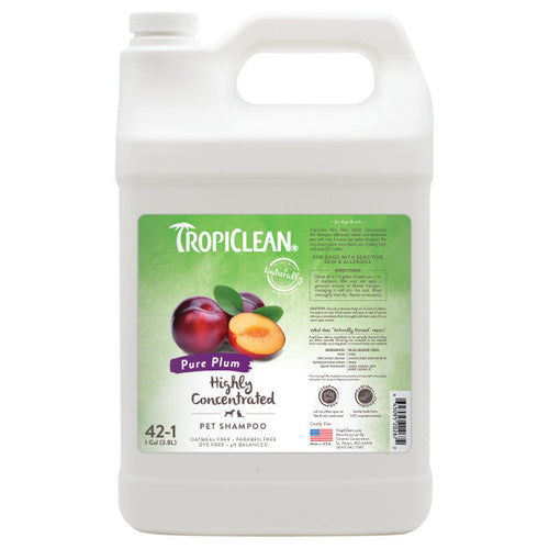 TropiClean Pure Plum High Concentrate Shampoo for Pets