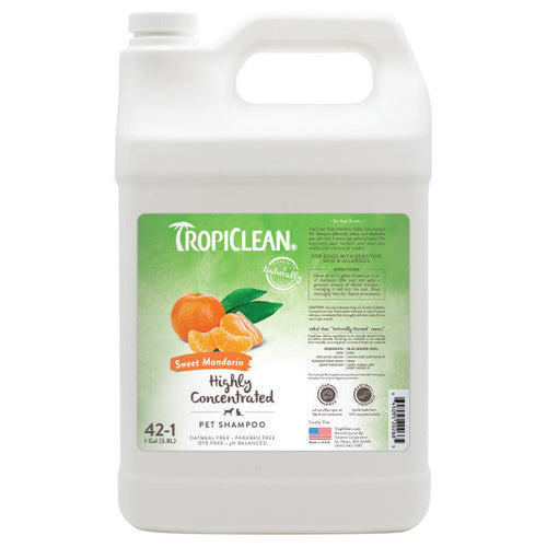 TropiClean Sweet Mandarin High Concentrate Shampoo for Pets