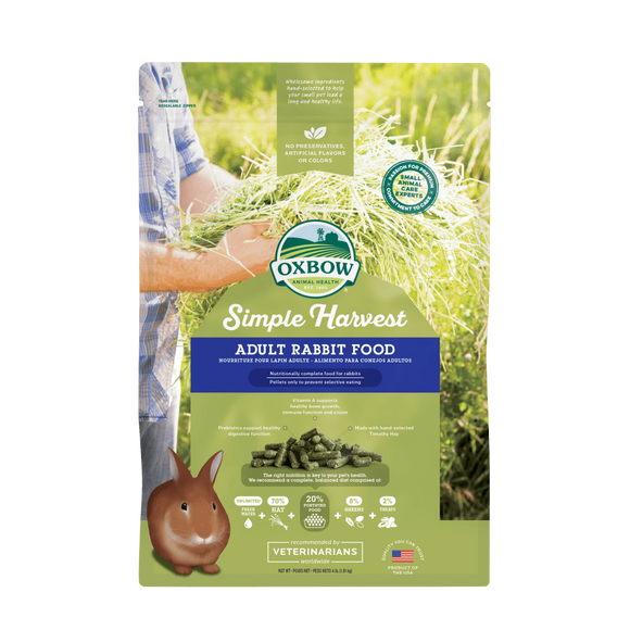 Oxbow’s Simple Harvest Adult Rabbit Food