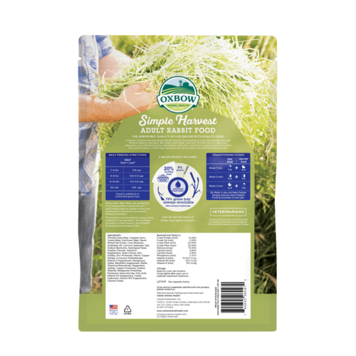Oxbow’s Simple Harvest Adult Rabbit Food