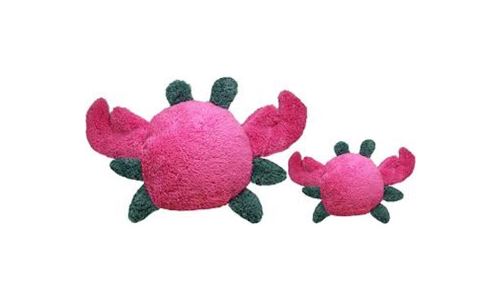 Cycle Dog Fuchsia & Grey Fuzzies Crab Dog Toy