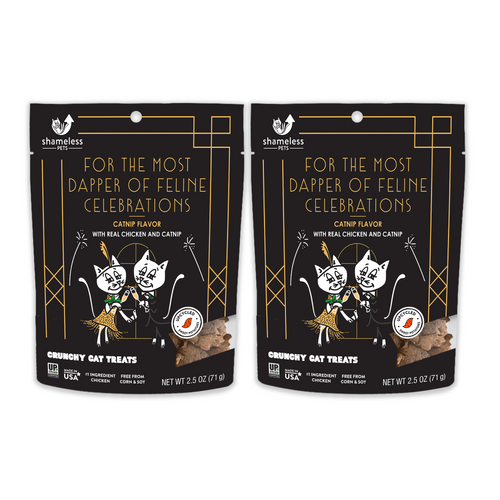 Shameless Pets Celebration Chicken and Catnip Flavor Crunchy Cat Treats