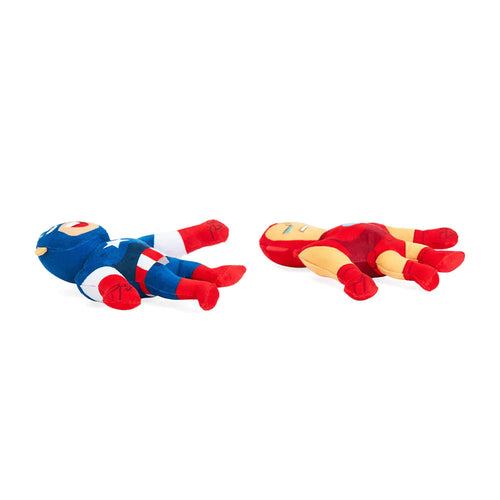 ZippyPaws Marvel Avengers Plush 2-Pack – Captain America & Iron Man Dog Toys