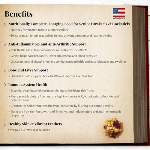 Lafeber Senior Bird Nutri-Berries for Parakeet & Cockatiel