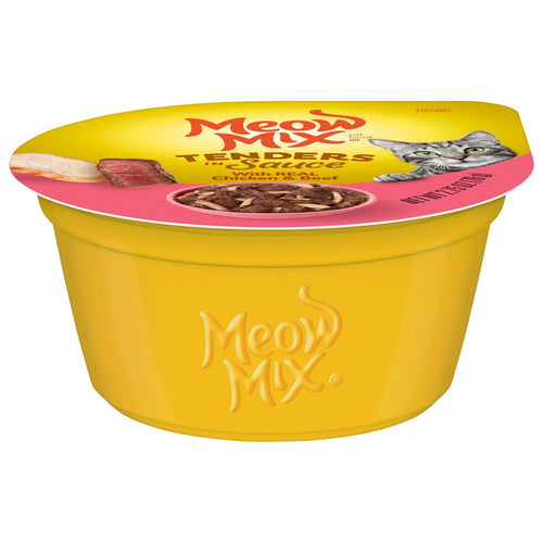 Meow Mix Tenders in Sauce With Real Chicken & Beef Wet Cat Food