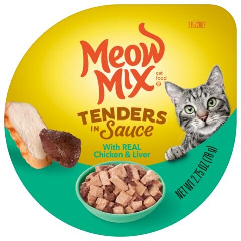 Meow Mix Tenders in Sauce With Real Chicken & Liver Wet Cat Food