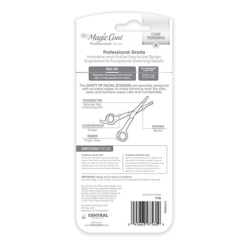 Four Paws Magic Coat® Professional Series Safety Tip Facial Scissors