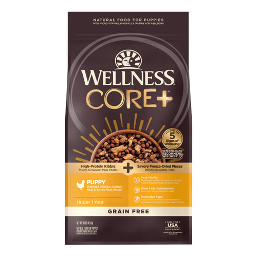 Wellness CORE+ Grain Free Puppy Deboned Chicken & Turkey with Freeze Dried Turkey Recipe