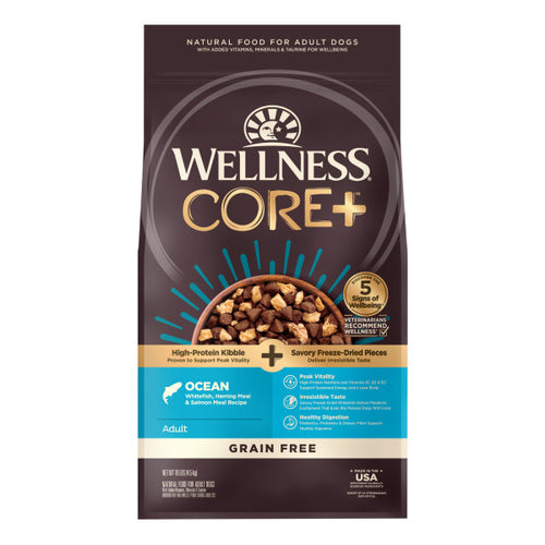 Wellness CORE+ Grain Free Ocean Whitefish, Herring Meal & Salmon Meal Recipe Dry Dog Food