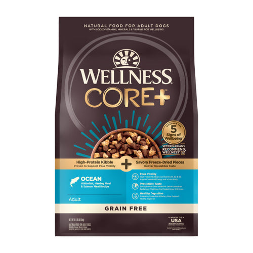 Wellness CORE+ Grain Free Ocean Whitefish, Herring Meal & Salmon Meal Recipe Dry Dog Food