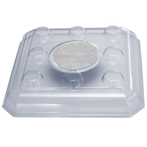 Curtis Wagner 8 Square Clear Designer Heavy Plant Saucer