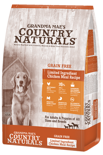 Grandma Mae's Country Naturals Grain Free Limited Ingredient Chicken Meal Recipe Dog Food