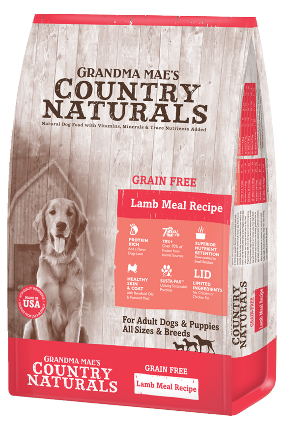 Grandma Mae's Country Naturals Grain Free Lamb Meal Limited Ingredient Diet Dry Dog Food