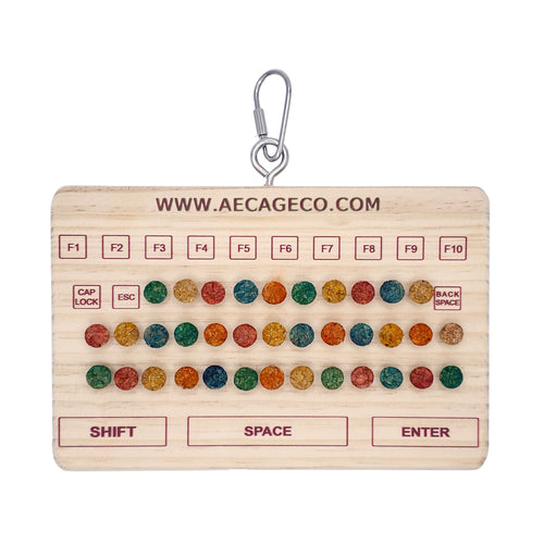 A&E Wood and Cork Keyboard Bird Toy