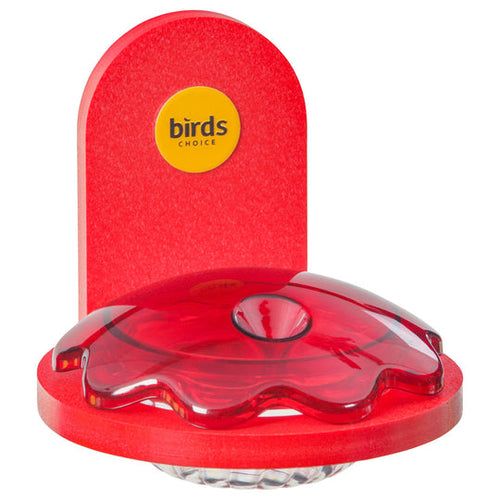 Birds Choice Window Mount Hummingbird Feeder in Red Recycled Plastic