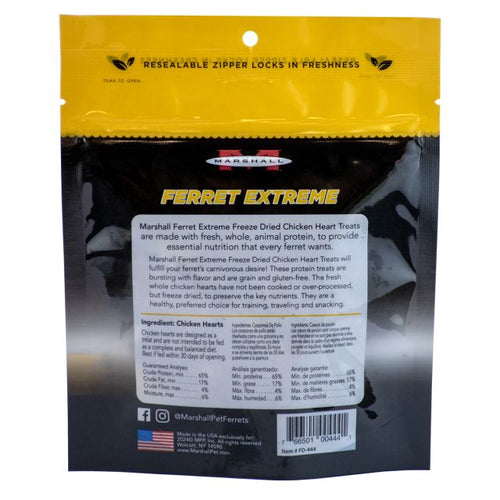 Marshall Ferret Extreme Freeze Dried Chicken Hearts Treats