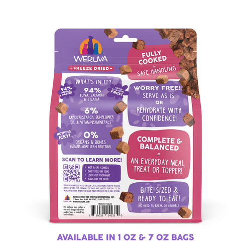 Weruva Mideast Feast Freeze Dried with Tuna, Salmon & Tilapia Cat Food