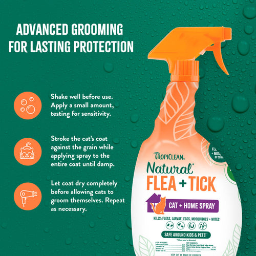TropiClean Natural Flea + Tick Home + Cat Spray