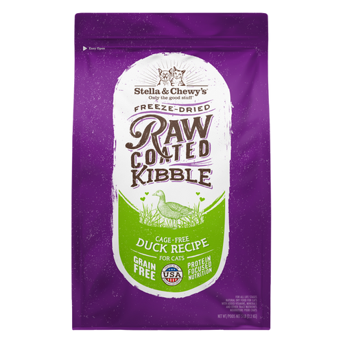 Stella & Chewy's Raw Coated Kibble Cage-Free Duck Recipe for Cats