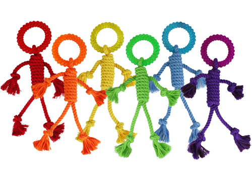 MultiPet Nuts For Knots® Rope Man W/ TPR Head Dog Toy