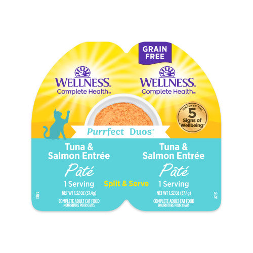 Wellness Complete Health Purrfect Duos Tuna & Salmon Pate Recipe Wet Cat Food
