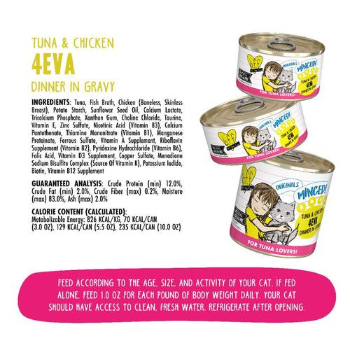 Weruva BFF Minced  Tuna & Chicken 4Eva Dinner in Gravy Wet Cat Food