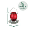 Nature's Way EcoCycle™ Crimson Comb Recycled Glass Hummingbird Feeder