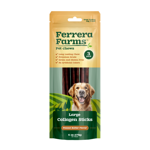Ferrera Farms Collagen Sticks Large 3 pk Dog Treats