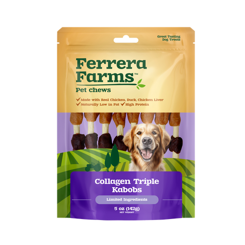 Ferrera Farms Collagen Triple Kabobs Dog Treats