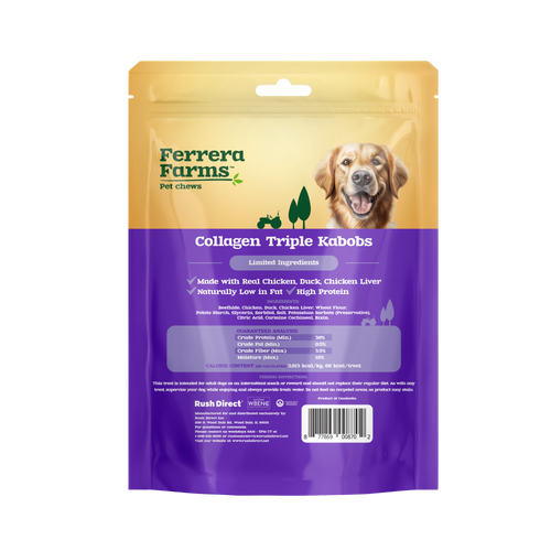 Ferrera Farms Collagen Triple Kabobs Dog Treats