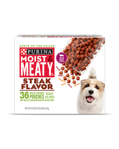 Purina Moist & Meaty Steak Flavor Soft Dog Food