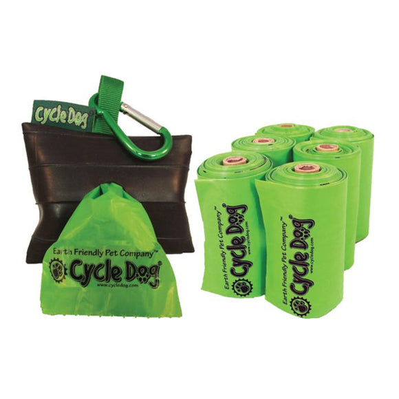 Cycle Dog Earth Friendly Pickup Bags w/Park Pouch Holder
