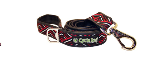 Cycle Dog Red Black Diagonals Dog Leash
