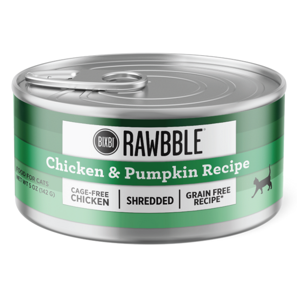 BIXBI Rawbble® Wet Food for Cats – Shredded Chicken & Pumpkin Recipe