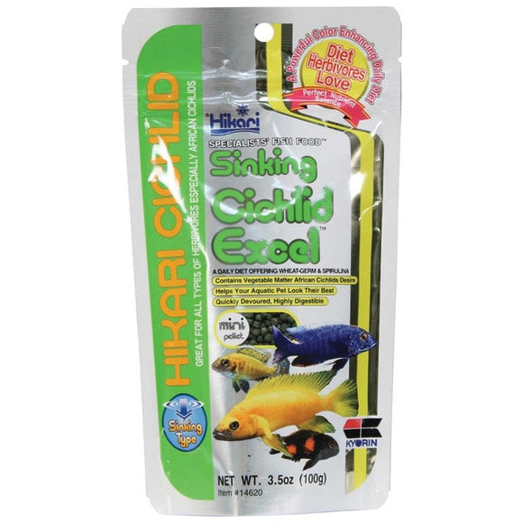 HIKARI CICHLID EXCEL SINKING MINI PELLET (3.5 OZ)