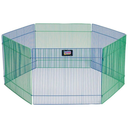 SMALL ANIMAL PLAY PEN (15X19 INCH, WHITE)