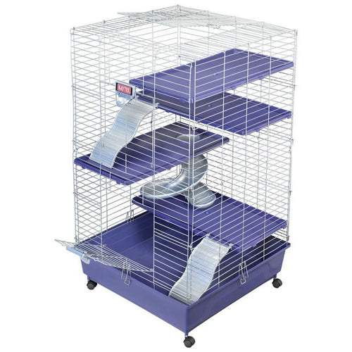 Kaytee Deluxe Multi-Level Home with Casters (24 x 24 x 44.2, PURPLE)