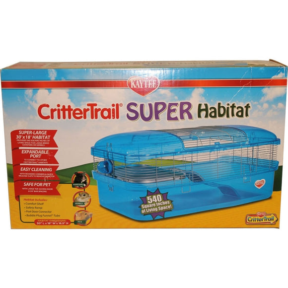 CRITTERTRAIL SUPER HABITAT (30X18X16.5 IN, BLUE)