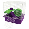 MY FIRST HOME 2-STORY HAMSTER CAGE UNASSEMBLED (13.5X11X14.5 IN-4 PK, PURPLE/GREEN)