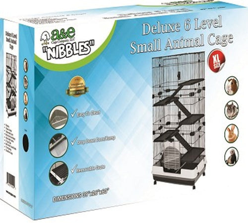 NIBBLES DELUXE 6 LEVEL SMALL ANIMAL CAGE (32 IN)