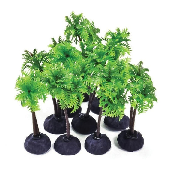 Aquatop Palm Tree Weighted Aquarium Plant Pack (4 IN-10 PK)