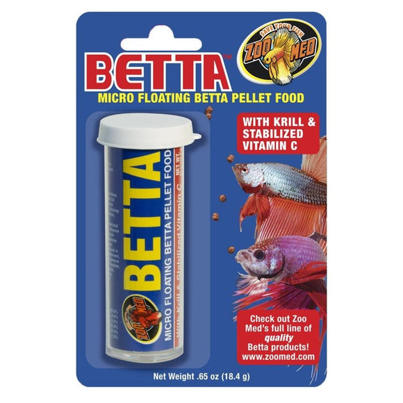 ZOO MED BETTA MICRO FLOATING BETTA PELLET FOOD (0.65 OZ)