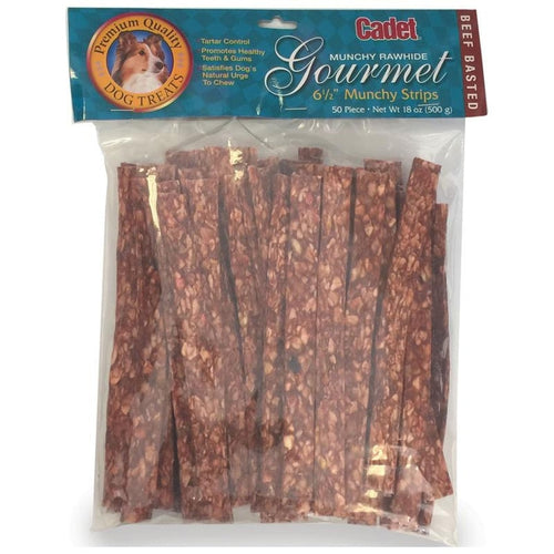 Cadet Pet Time Rawhide Munchy Flat Bars (6.5 inch/50 pack)